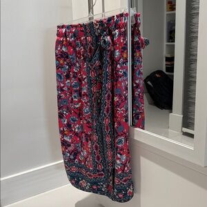 Loft wrap skirt navy and apricot